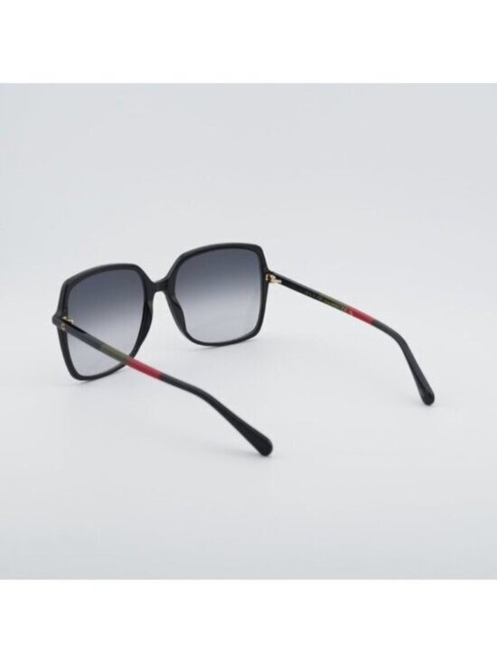 Gucci GG0544S 007 Sunglasses Shiny Black Square Frame, Grey Gradient Lenses main image 6